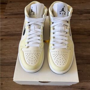 Nike Air Jordan 1 Low Cream & White Sneakers